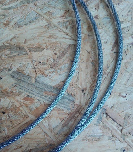 Ocelové lano 10 mm, počet drátu 6x19M - FC, Zn.