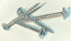 Konstrukční vrut s talířovou hlavou 6x160mm, bílý zinek