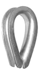 Lanová očnice zesílená pro lano 6mm - DIN 3090 - žár. zinek.