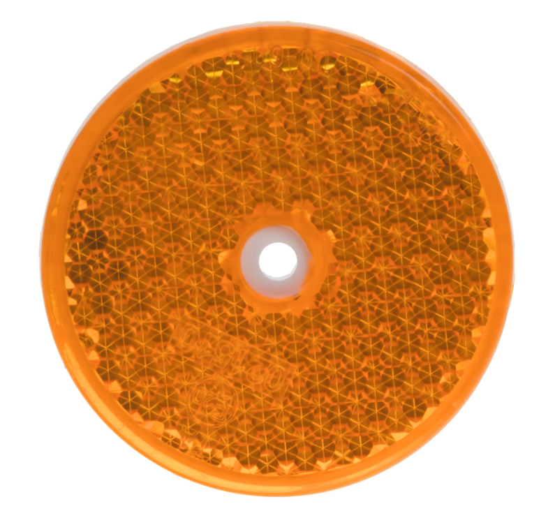 Odrazka kulatá boční oranžová - 6cm