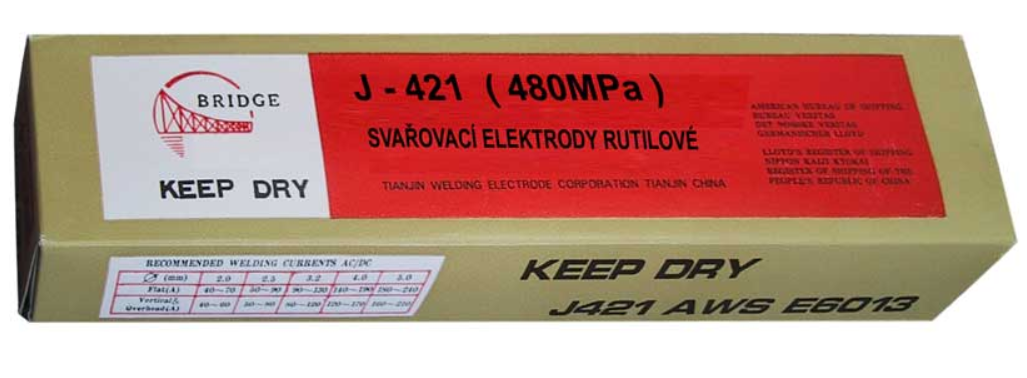 Rutilové elektrody 3,2mm J421 balení 5kg